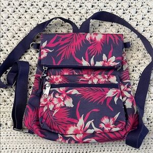 Jansport Mini Pink and Purple Floral Convertible Backpack/Crossbody BN